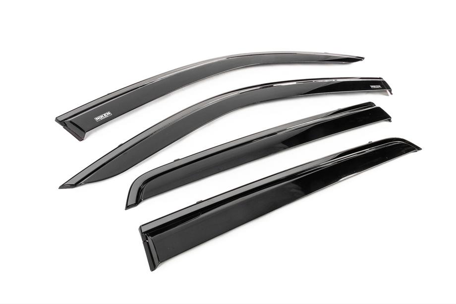 Toyota Hilux 2015– Winddeflectors met zwarte sierlijst Niken Luxury (4 stuks) Foto 3