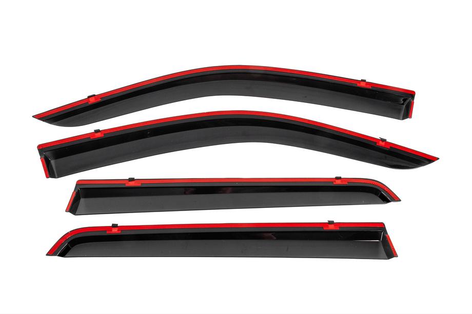 Toyota Hilux 2015– Winddeflectors met zwarte sierlijst Niken Luxury (4 stuks) Foto 4