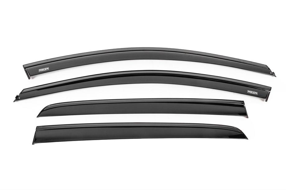 Volkswagen Golf 7/E-Golf 2012–2020 Raamwindschermen met zwarte sierlijst Niken Luxury (HB, 4 stuks) Image