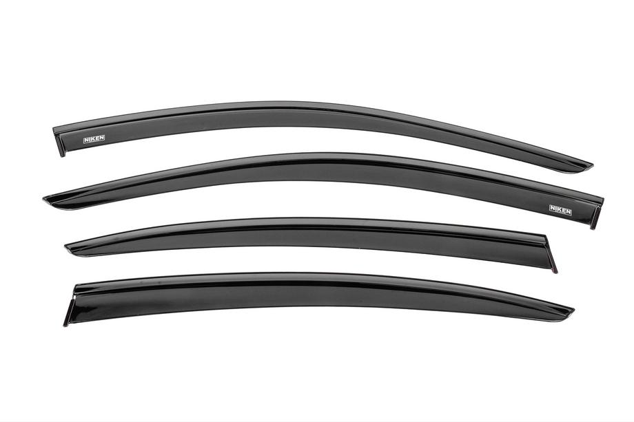 Volkswagen Passat B8 2015–2023 Winddeflectors met zwarte sierlijst Niken Luxury (4 stuks) Image