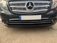 Mercedes Vito/V-klasse W447 2014– Afdeklijsten voor bumperrooster (2-delig, RVS) Vito bestelwagen (chroom) foto 6