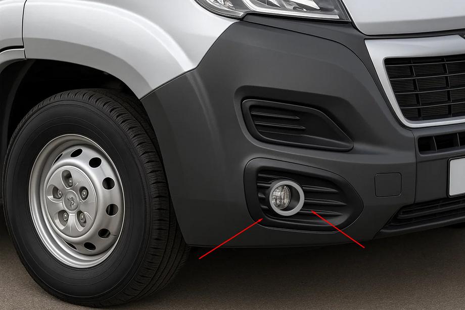 Fiat Ducato 2006–2025 RVS sierlijsten voor mistlampen (set van 4) Image