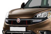 Fiat Doblo II 2010–2022 Grillelijsten voor radiatorrooster (2015↗, 2 stuks, RVS) foto 1
