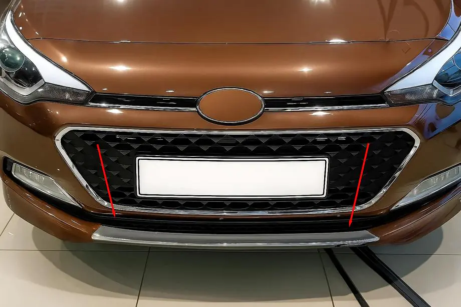 Hyundai I-20 2014–2020 RVS sierlijst voor bumpergrille 2014-2018 Image