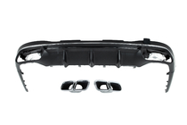 Mercedes S-class W223 2020– Achterdiffuser met AMG S63 Silver uitlaatsierstukken foto 3