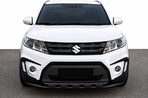 Suzuki Vitara 2015– Voorste bullbar ST015 Black (RVS) foto 1