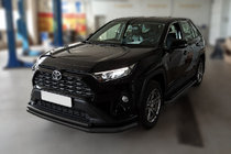 Toyota Rav 4 2019–2025 Frontbescherming F3-10 Black (RVS) foto 2