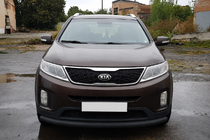 Kia Sorento II XM 2009–2014 Frontbeschermbeugel ST008 Black (2013-2015, RVS) foto 2