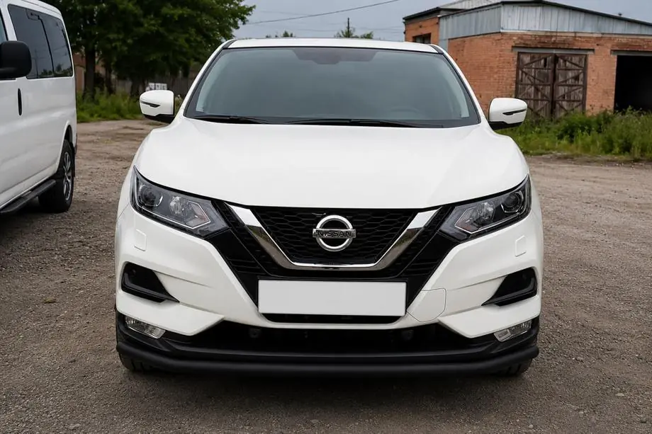 Nissan Qashqai 2014–2021 Voorbumperbescherming ST008 Black (2017-2021, RVS) Image