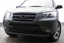 Hyundai Santa Fe 2 2006–2012 Bullbar ST008 Black (RVS) foto 1