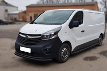 Fiat Talento 2016– Voorbumperbescherming ST008 Black (RVS) foto 2