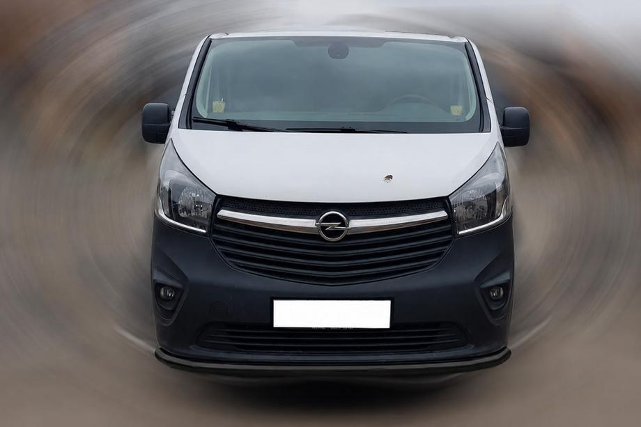 Fiat Talento 2016– Voorbumperbescherming ST008 Black (RVS) Image