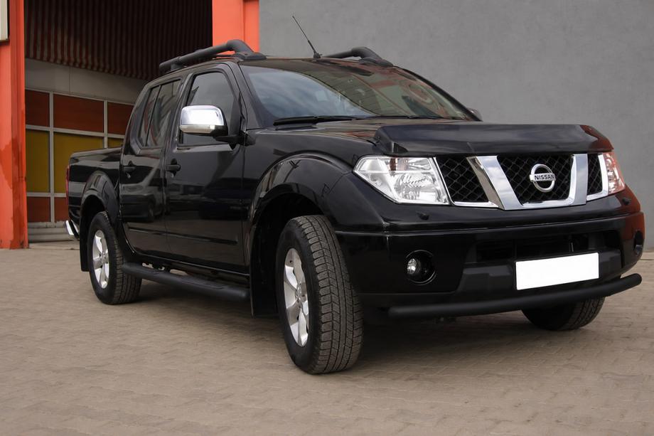 Nissan Navara 2006–2015 Voorbumperbescherming ST008 Black (RVS) Foto 2