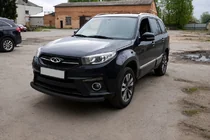 Chery Tiggo 3 2005– Voorbumperbescherming ST008 Black (RVS) foto 2