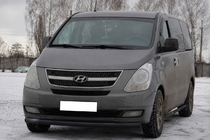 Hyundai H300, H1, Starex 2008–2020 Voorbumperbescherming ST008 Black (RVS) foto 3