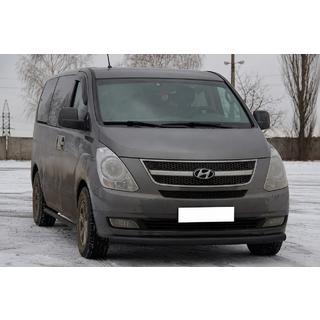 Voorbumperbescherming ST008 Black (RVS) Hyundai H300, H1, Starex 2008–2020 foto 2