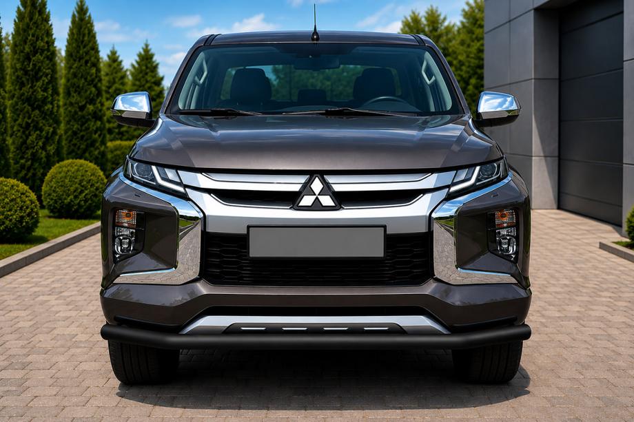 Fiat Fullback 2016– Voorbumperbescherming ST008 Black (RVS) Image