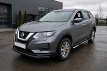 Nissan X-trail T32/Rogue 2014–2021 Voorbumperbescherming ST008 Black (RVS) foto 1