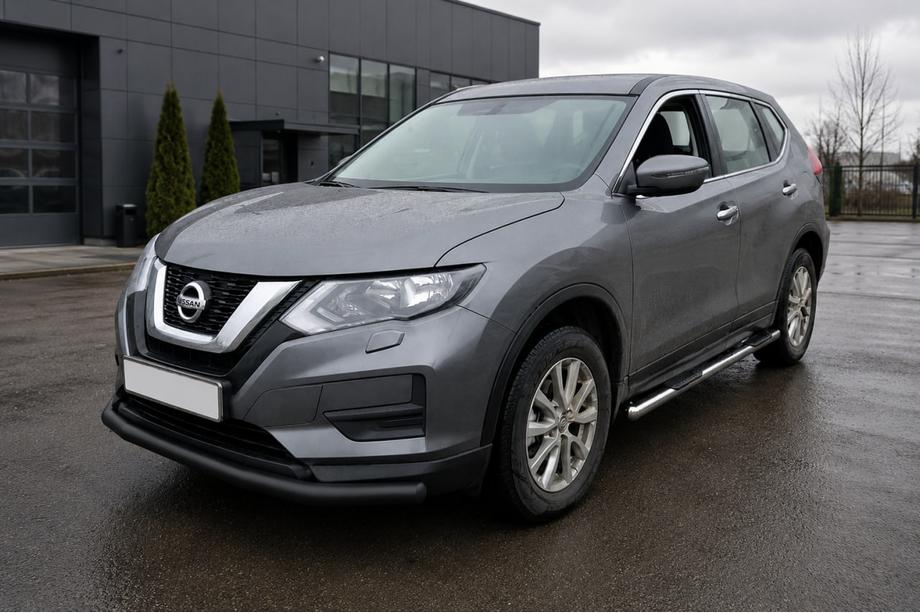 Nissan X-trail T32/Rogue 2014–2021 Voorbumperbescherming ST008 Black (RVS) Image