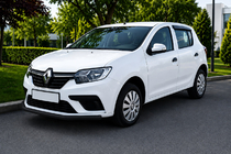 Renault Sandero 2013–2022 Voorbumperbescherming ST008 Black (RVS) foto 1
