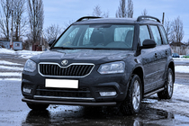 Skoda Yeti 2009–2017 Voorbumperbescherming ST008 Black (RVS) foto 2