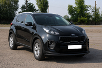 Kia Sportage 2015–2021 Voorbumperbescherming ST008 Black (RVS) foto 2