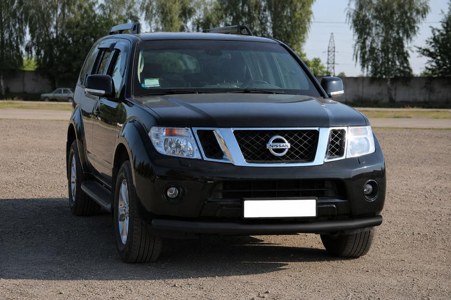 Nissan Pathfinder R51 2005–2014 Frontbescherming ST008-1 Black (RVS) Foto 2