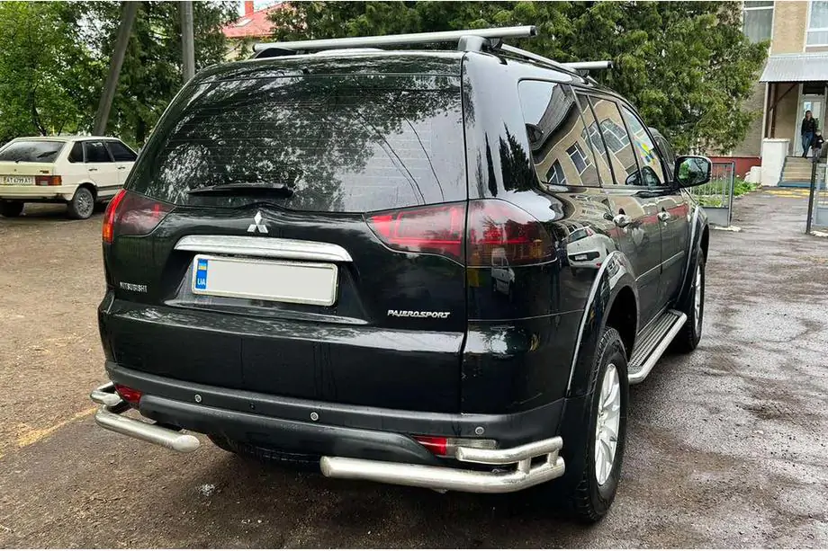 Mitsubishi Pajero Sport 2008–2015 Achterbeschermbeugel AK003-Double (2 stuks, RVS) Image