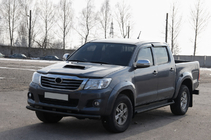 Toyota Hilux 2006–2015 Frontbeschermbeugel ST014 Black (RVS) foto 2