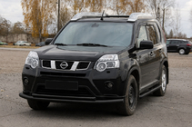 Nissan X-trail T31 2007–2014 Bullbar ST014 Black (roestvrij staal) foto 1