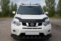 Nissan X-trail T31 2007–2014 Voorbumperbeschermer ST015 Black (RVS) foto 1