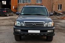 Lexus LX470 1998–2007 Voorbumperbeschermer ST015 Black (RVS) foto 1