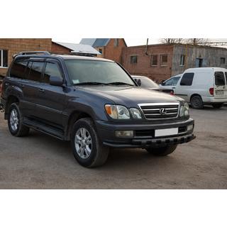 Voorbumperbeschermer ST015 Black (RVS) Lexus LX470 1998–2007 foto 2