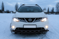 Nissan Murano 2008–2014 RVS frontbeugel ST015 Black foto 2