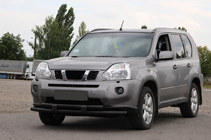 Nissan X-trail T31 2007–2014 Frontbescherming ST015/2 Black (RVS) foto 2