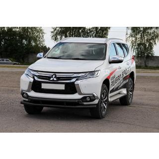 Voorbescherming ST016 Black (RVS) Mitsubishi Pajero Sport 2015– foto 2