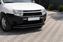 Renault Duster 2008–2017 Frontbeschermbeugel ST017 Black (RVS) foto 1