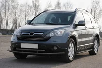 Honda CR-V 2007–2011 Frontbescherming ST018 Black (RVS) foto 2