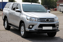 Toyota Hilux 2015– Voorbumperbeschermer ST018 Black (RVS) foto 3