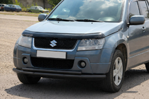 Suzuki Grand Vitara 2005–2017 Dubbele frontbuis 60/42 mm zwart (RVS) foto 2