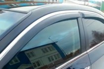 Lexus LS 2007–2017 Raamwindschermen met chroomstrip Long (HIC, set van 4) foto 2