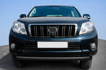 Toyota Land Cruiser Prado 150 2009–2023 Voorste beschermbeugel ST008 Black (RVS) foto 1