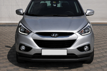 Hyundai IX-35 2010–2015 Voorste beschermbeugel ST008 Black (RVS) foto 2