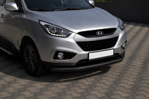 Hyundai IX-35 2010–2015 Voorste beschermbeugel ST008 Black (RVS) foto 3