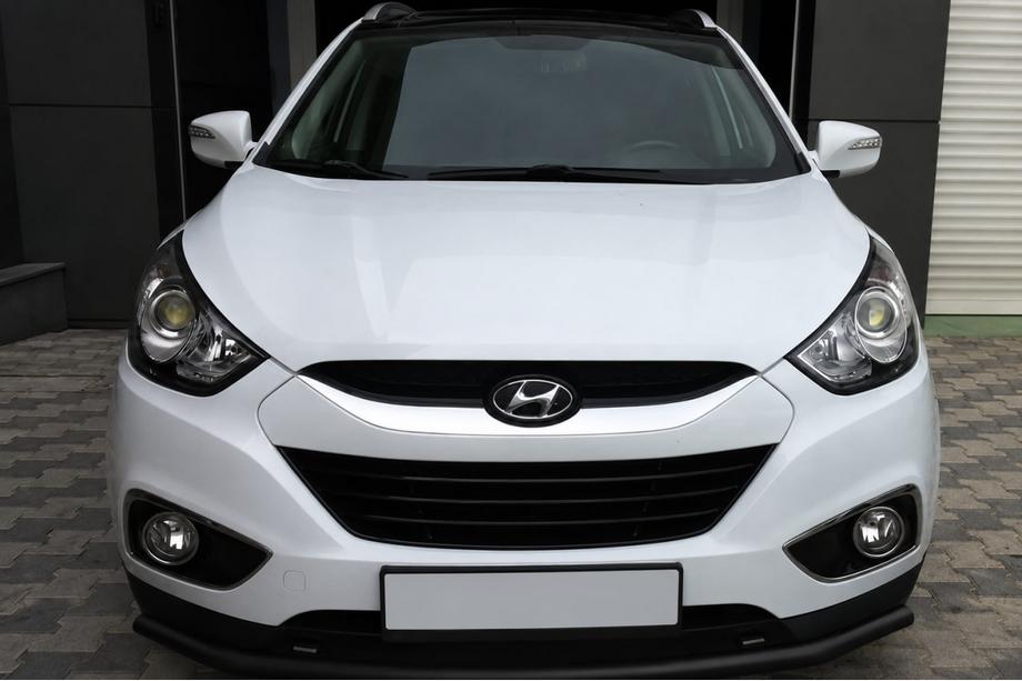 Hyundai IX-35 2010–2015 Voorste beschermbeugel ST008 Black (RVS) Image