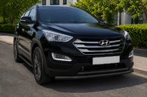 Hyundai Santa Fe 3 2012–2018 Voorbumperbeugel ST014 Black (RVS) foto 1