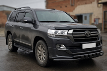 Toyota Land Cruiser 200 2007–2021 Bullbar ST015 Black (2015+, rvs) foto 2