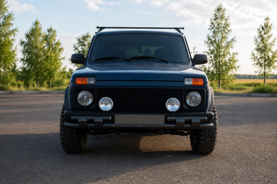 Lada Niva en Urban 1977– Bullbar ST015 Black (RVS) Image