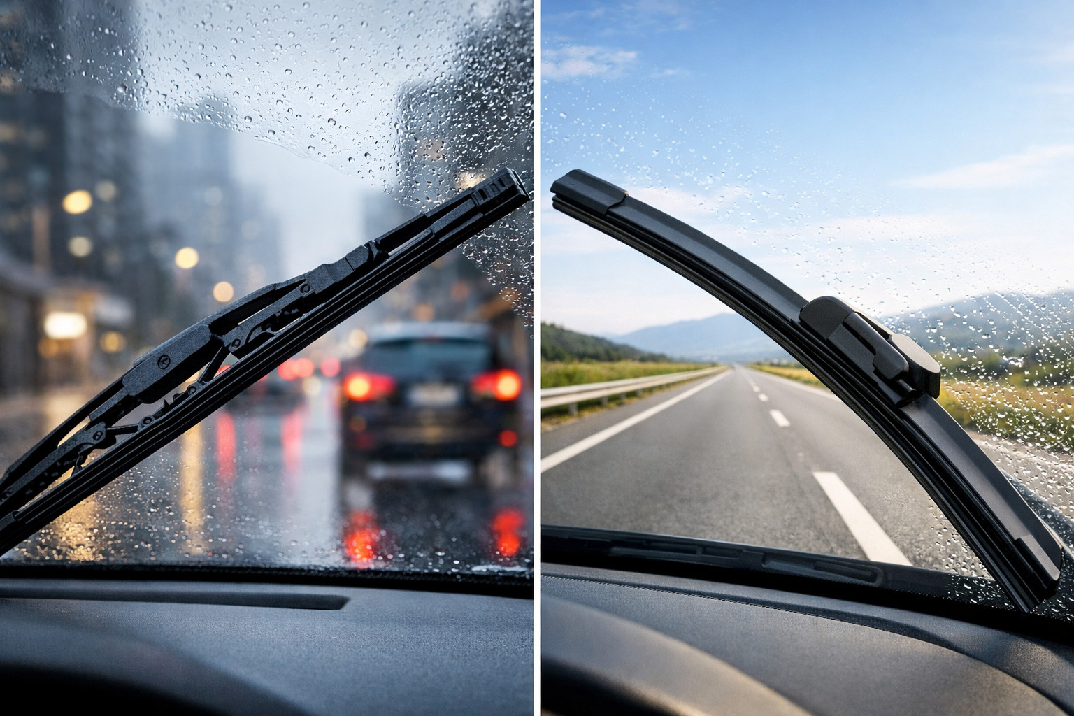 Frame- of flatblade-ruitenwissers: wat is beter voor stad en snelweg
