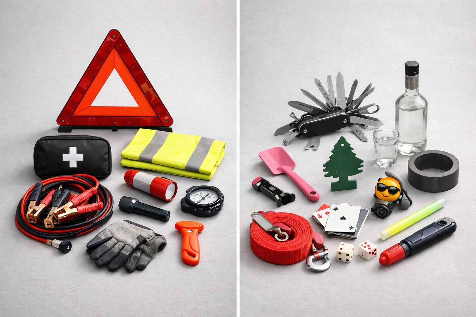 Welke accessoires in de auto-noodset zijn nodig en welke overbodig